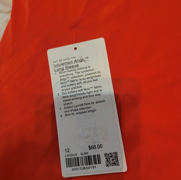 NWT Lululemon Align Long Sleeve Sz 12 - Picture 6 of 6